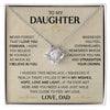 To My Daughter | Straighten Your Crown | Love Knot Necklace | Gift For Daughter From Dad