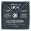Mom You Are My Rock, Love Knot Necklace, Christmas Gift for Mom