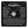 To My Beautiful Daughter | You Are The Best Chapters | Love Knot Necklace