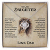 To My Daughter | This Old Lion Will Always Have Your Back | Love Knot Necklace | Gift For Daughter From Dad