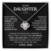 To My Daughter | Believe In Yourself | Love Knot Necklace | Gift For Daughter From Dad