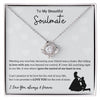 To My Beautiful Soulmate | Meeting You Was Fate | Love Knot Necklace