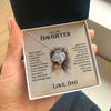 To My Daughter | This Old Lion Will Always Have Your Back | Love Knot Necklace | Gift For Daughter From Dad