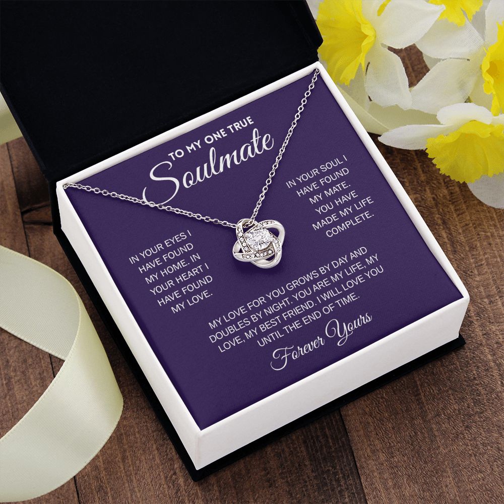 Soulmate My Love For You | Romantic Gift for Her | Love Knot Necklace