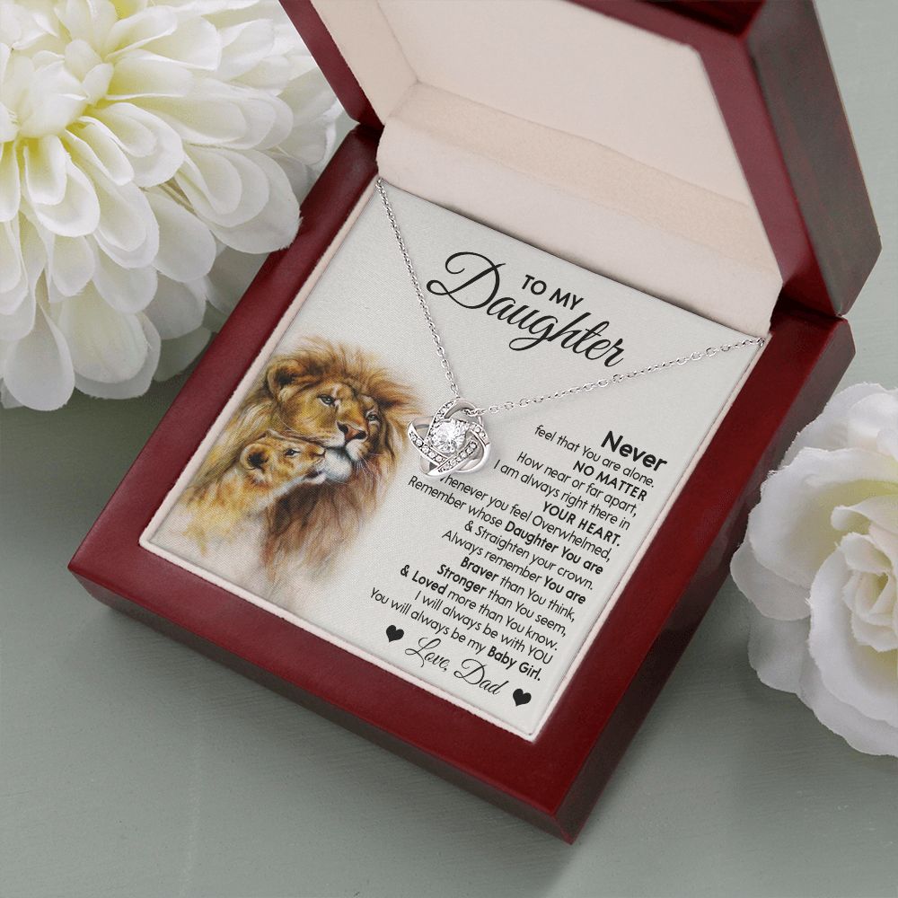 To My Daughter Necklace | Straighten Your Crown | Gift For Daughter From Dad