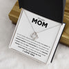 To My Mom | You Are The Most Amazing Person | Love Knot Necklace | Mother's Day Gift