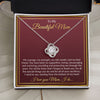 To My Beautiful Mom - Love You From The Bottom of My Heart, Love Knot Necklace Gift Mother Day