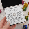 Wife My Love And Devotion, Love Knot Necklace, Romantic Gift For Your Wife, Valentine's Day Gift Idea