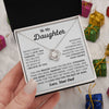Daughter Believe In Yourself, Love Knot Necklace, Gift For Daughter From Dad, Christmas Gift Idea