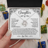 To My Daughter - I Pray That You Are Always Safe, Well and Happy, Love Knot Necklace