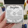 To My Daughter - Love You For The Rest Of Mine, Love Knot Necklace