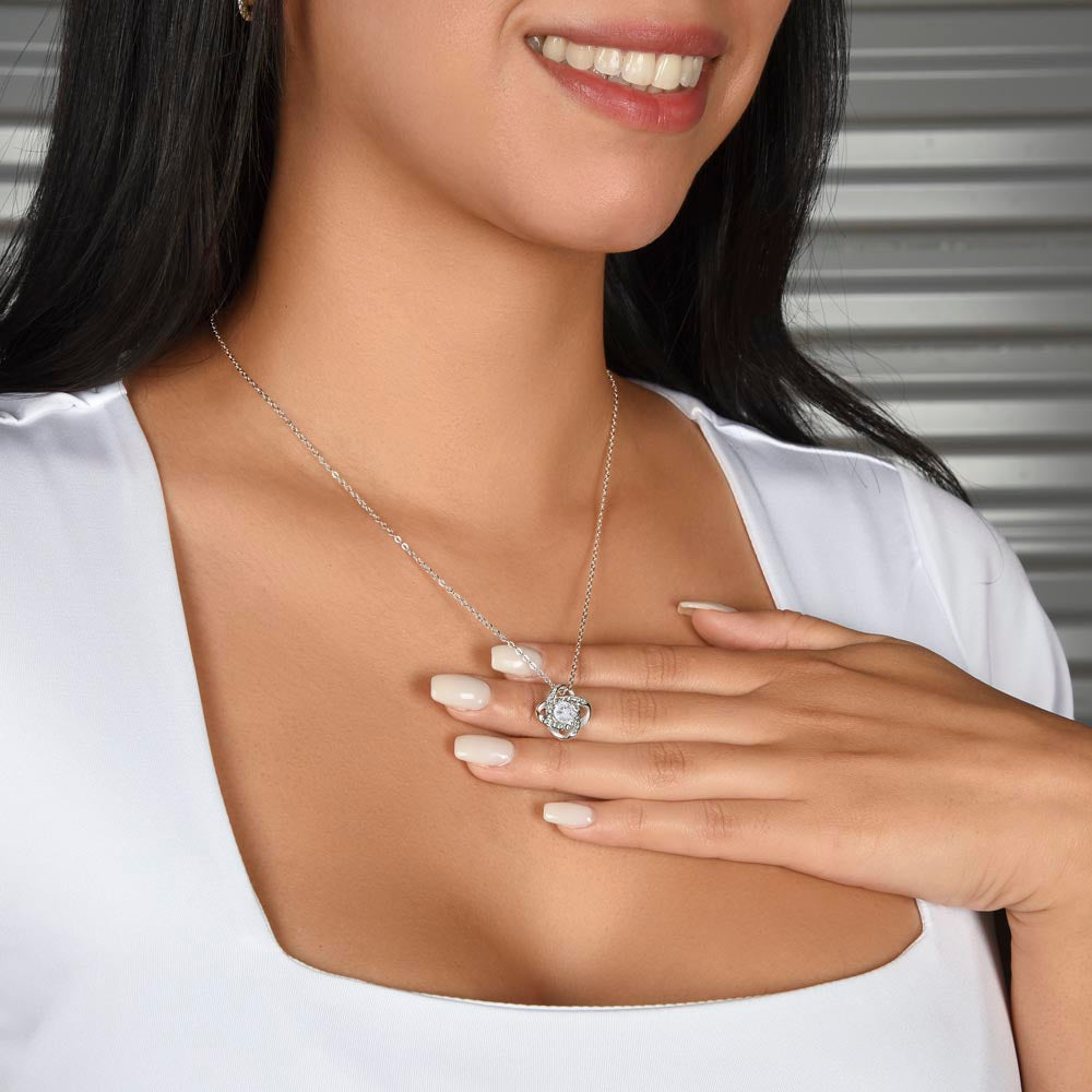 Daughter-In-Law Daughter In Heart, Love Knot Necklace, Gift Idea For Daughter-in-law