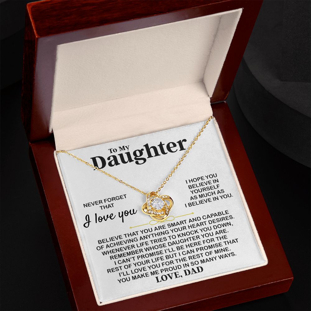 Daughter I Hope You, Love Knot Necklace