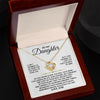 To My Daughter Gift From Dad | Be Confident And Just Do Your Best | Love Knot Necklace