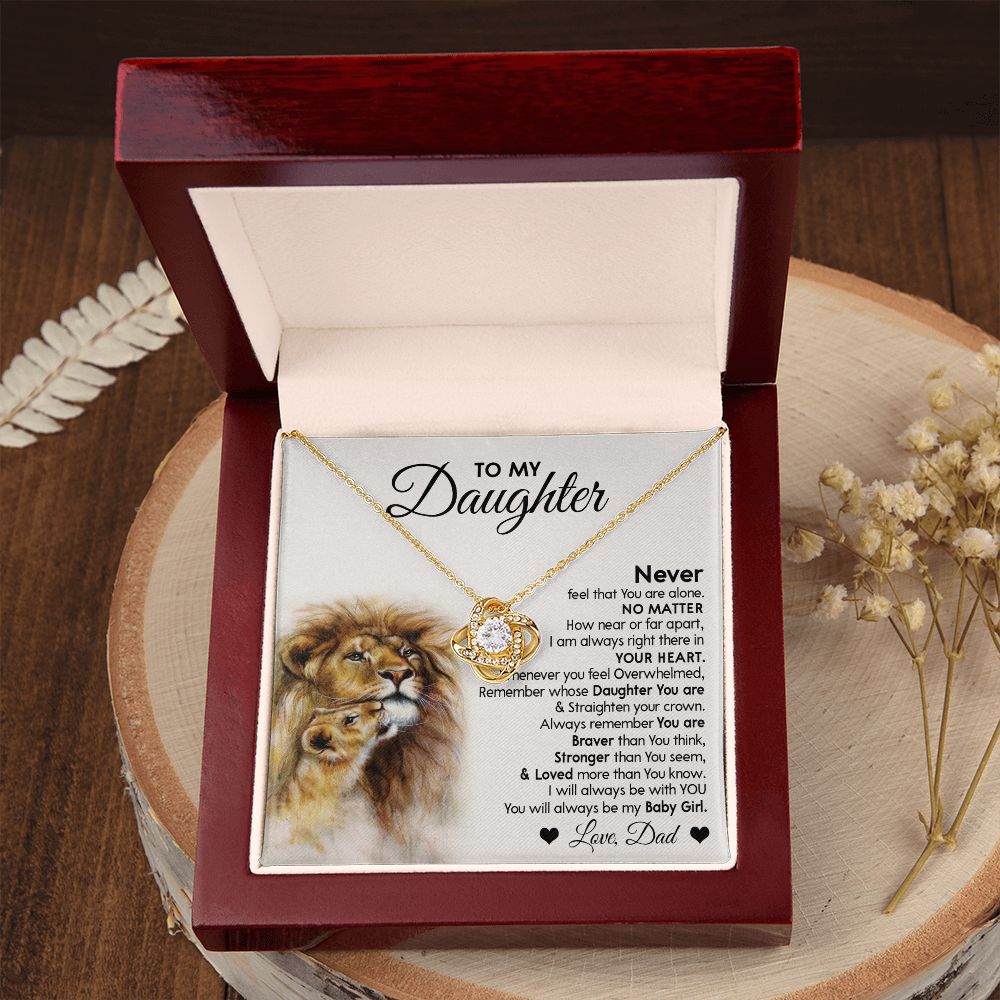 To My Daughter Necklace | Straighten Your Crown | Gift For Daughter From Dad