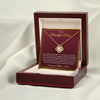To My Beautiful Mom - Love You From The Bottom of My Heart, Love Knot Necklace Gift Mother Day