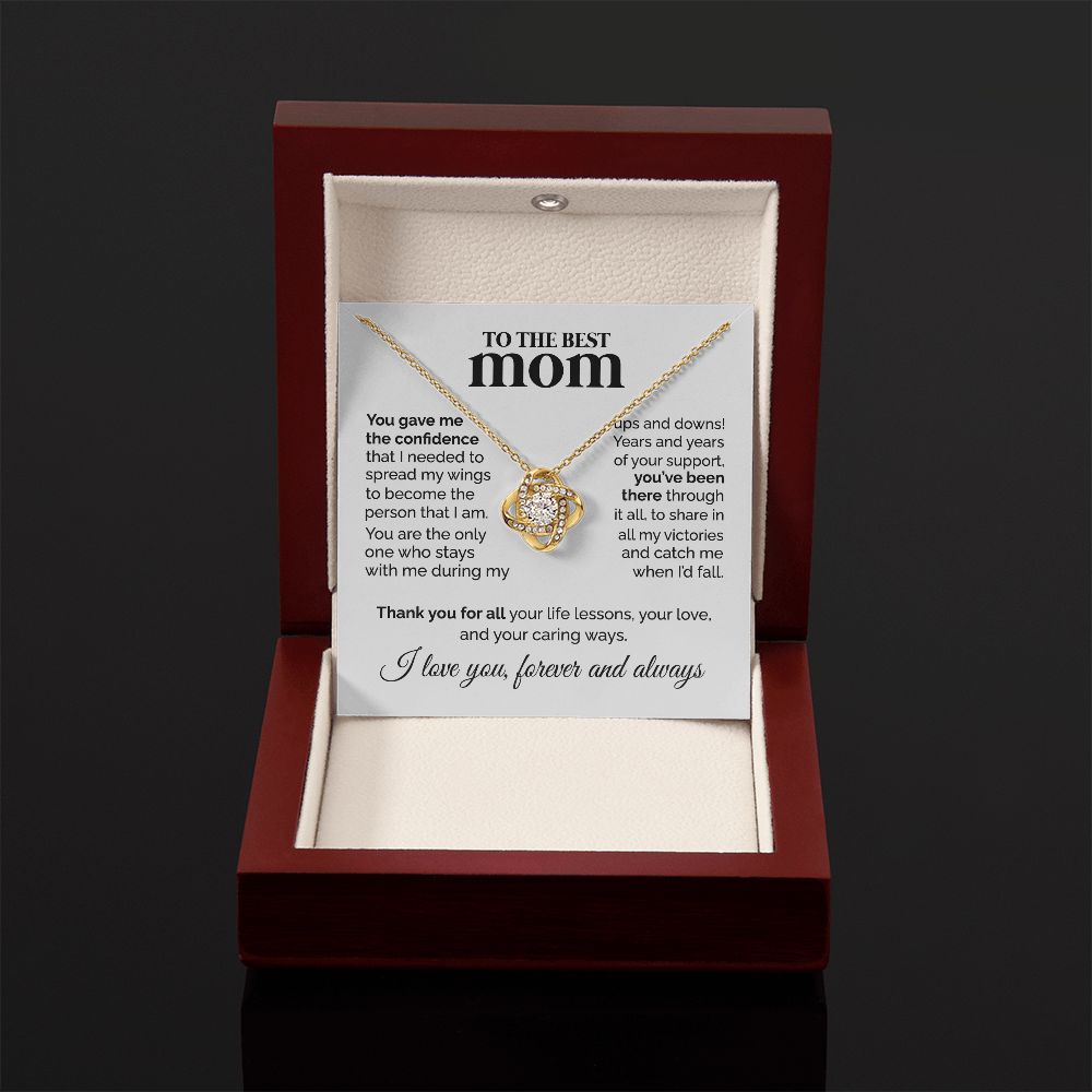 Mom Spread My Wings, Love Knot Necklace, Mother's Day Gift Idea For Mother