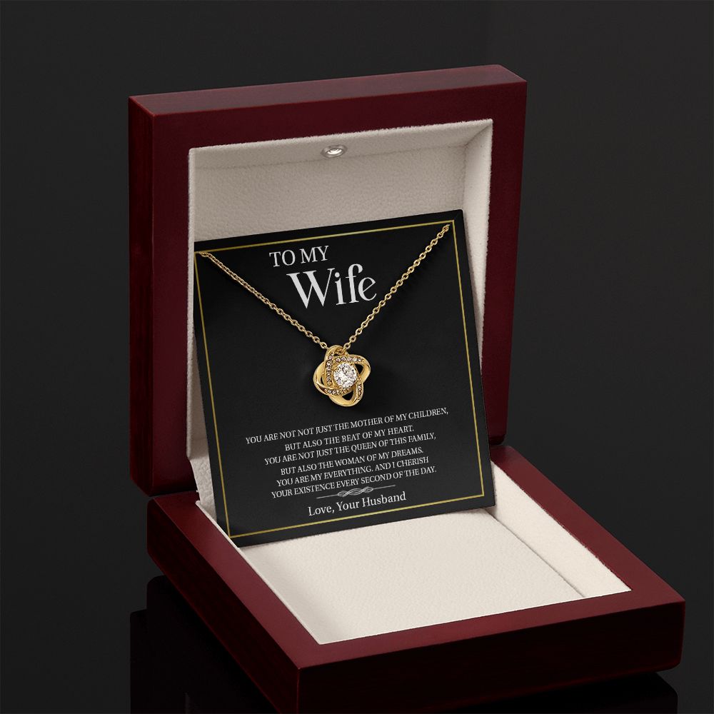 To My Wife - You Are My Everything, Love Knot Necklace