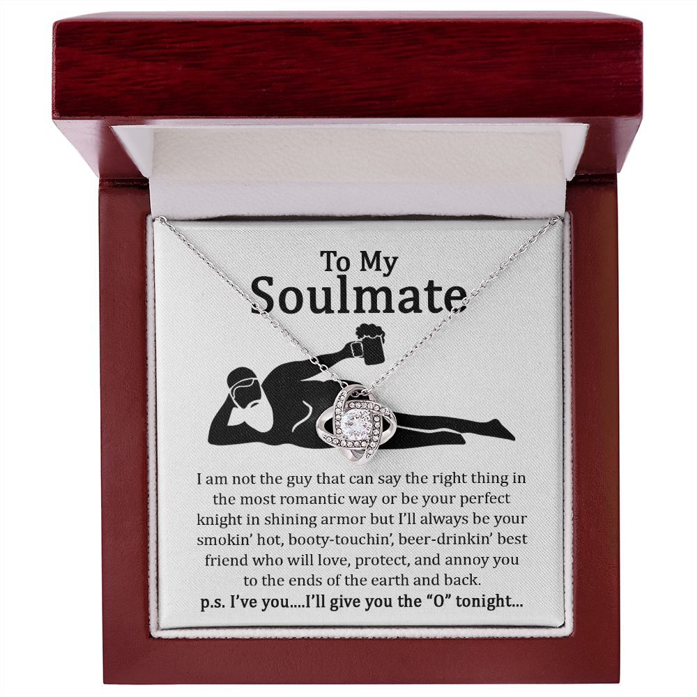 To My Soulmate | I will give you the O'tonight | White Version | Love Knot Necklace.
