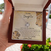 To My Daughter Gift from Dad "Never Forget That I Love You" Love Knot Necklace