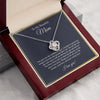 To My Beautiful Mom | With All My Heart | Love Knot Necklace