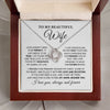 Wife My Love And Devotion, Love Knot Necklace, Romantic Gift For Your Wife, Valentine's Day Gift Idea