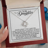 To My Daughter | Believe In Yourself | Love Knot Necklace | Gift For Daughter On Special Day