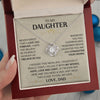 To My Daughter | Straighten Your Crown | Love Knot Necklace | Gift For Daughter From Dad