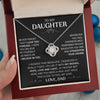To My Daughter | Believe In Yourself | Love Knot Necklace | Gift For Daughter From Dad