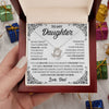 To My Daughter - Love You For The Rest Of Mine, Love Knot Necklace