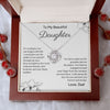 To My Daughter | The Proudest Moment of My Life | Love Knot Necklace | Gift For Daughter From Dad