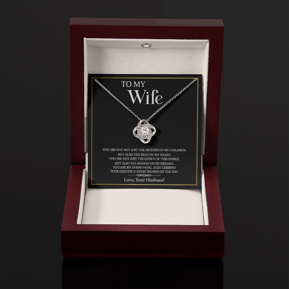 To My Wife - You Are My Everything, Love Knot Necklace