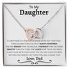 To My Daughter | I Will Always Keep You In My Heart | Interlocking Hearts Necklace