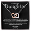 To My Beautiful Daughter (From Dad) | Never Forget That I Love You | Interlocking Hearts Necklace