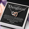 To My Beautiful Daughter (From Dad) | Never Forget That I Love You | Interlocking Hearts Necklace