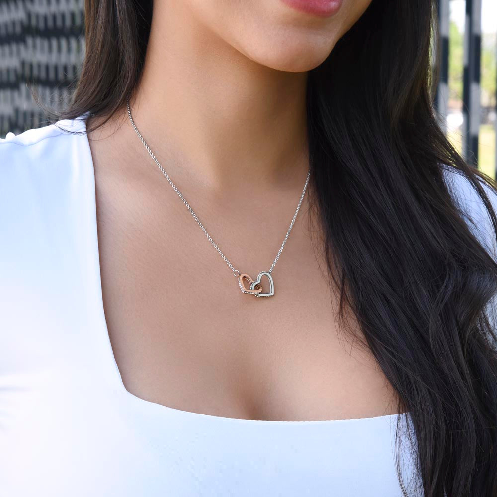 Daughter My Love For You, Interlocking Hearts Necklace, Gift for Daughter from Dad