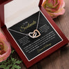 Romantic Gift For Soulmate, In Your Heart, Interlocking Hearts Necklace with Message Card