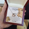 To My Daughter From Dad | This Old Lion Will Always Have Your Back | Interlocking Hearts Necklace
