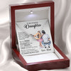 Amazing Daughter, Loved More Than You Know, Interlocking Hearts Necklace, Gift For Daughter From Dad