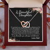 To My Beautiful Daughter | Never Forget That How Much I Love You | Interlocking Hearts Necklace