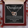 To My Beautiful Daughter (From Dad) | Never Forget That I Love You | Interlocking Hearts Necklace
