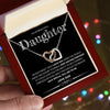To My Beautiful Daughter (From Dad) | Never Forget That I Love You | Interlocking Hearts Necklace