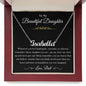 To My Beautiful Daughter - Never Give Up, Personalized Name Necklace