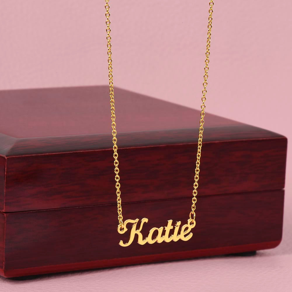 To My Daughter - Believe In Yourself, Personalized Name Necklace Gift