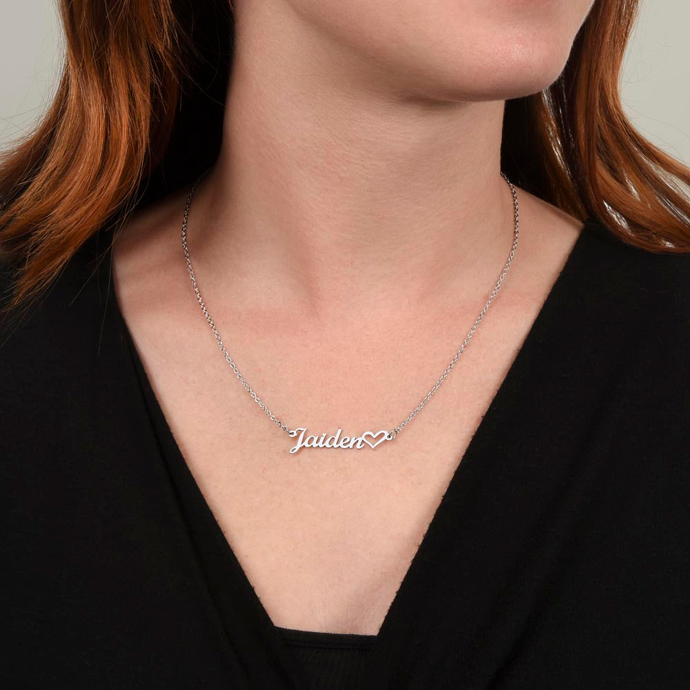 To My Loving Mom - Blessed That You Are My Mother, Heart Name Personalized Necklace Gift