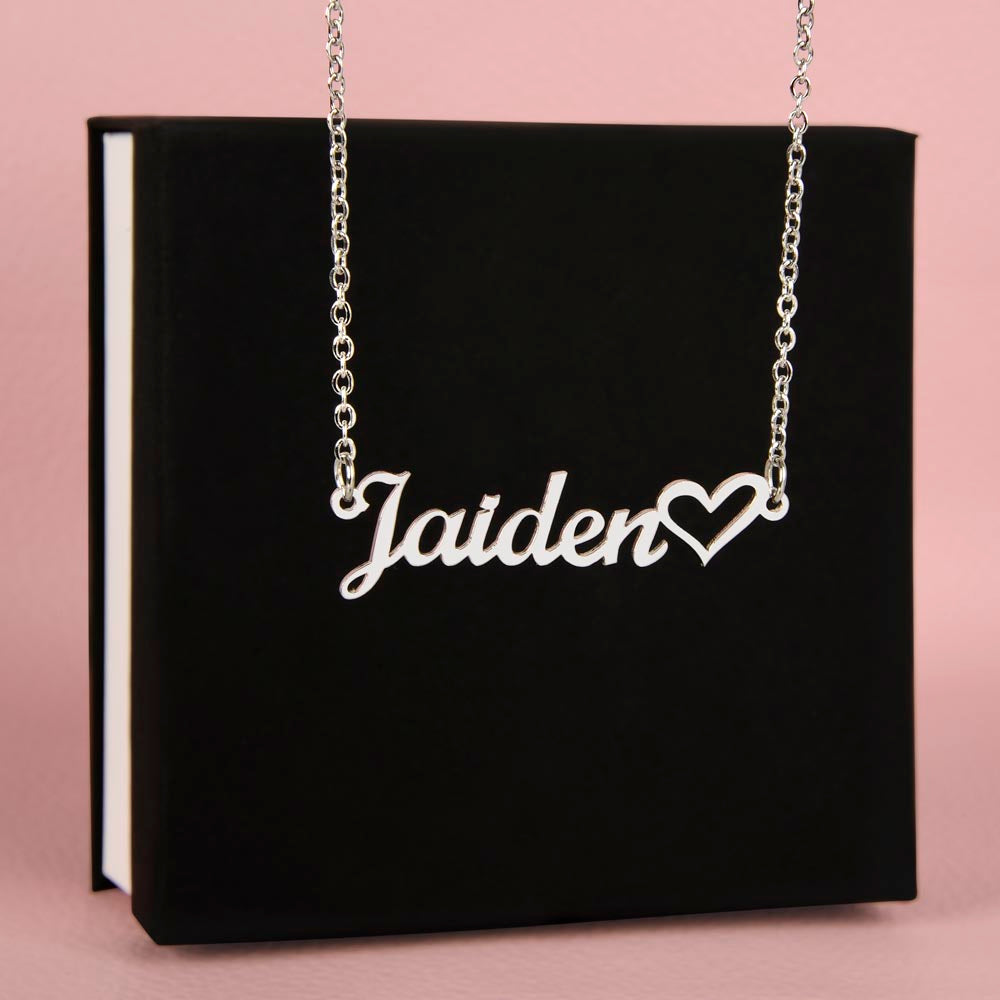 To My Loving Mom - Blessed That You Are My Mother, Heart Name Personalized Necklace Gift
