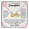 To My Daughter | When You Took Your First Breath I Told You I Love You | Infinity Heart Necklace
