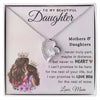 To My Beautiful Daughter From Mom | Proud Of You | Forever Love Necklace