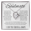 To My Soulmate | My Life My Love My Best Friend | Forever Love Necklace