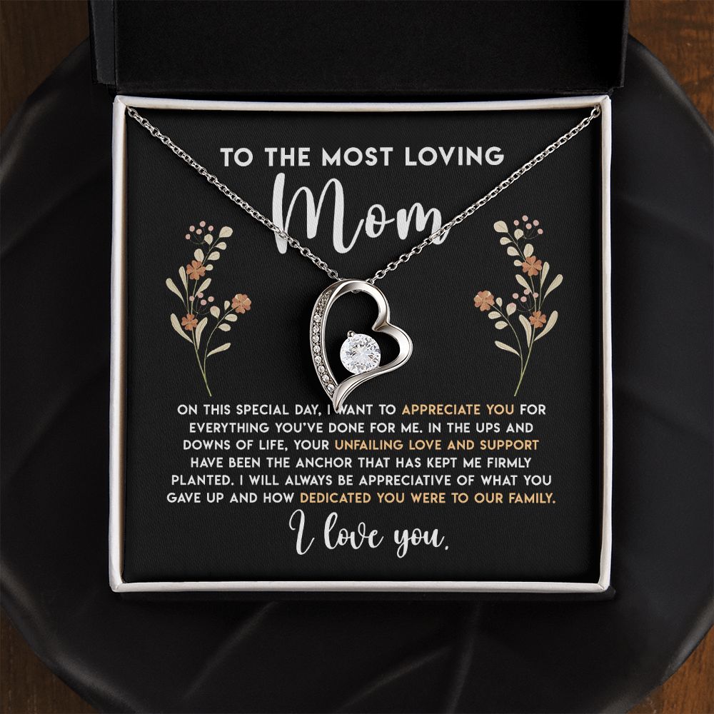 Mom On This Special Day, Forever Love Necklace, Mother's Day Gift Idea